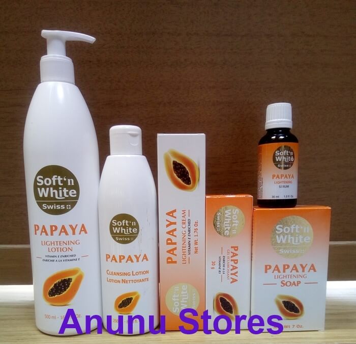 Swiss Soft n White Papaya Skin Lightening Products